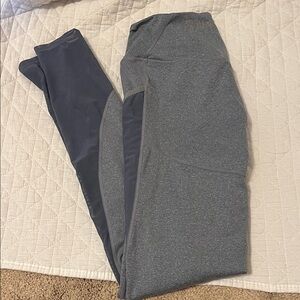 Gymshark Gray and Dark Blue Leggings